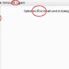 Sonderzeichen in Panels Layer Administration sowie im admin_menu (utf-8)