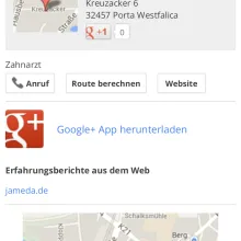 &quot;Route berechnen&quot; Link in den Google Local Suchergebnissen