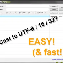 Screenshot from UTFCast Express. Copyright © 2005 - 2011 RotatingScrew.com